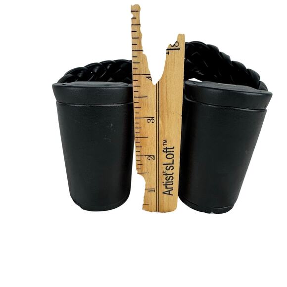 MIA‎ MAINE BRAIDED VEGAN LEATHER HEELED SANDALS IN BLACK NWOB WOMEN'S SIZE 8.5 - Picture 7 of 15